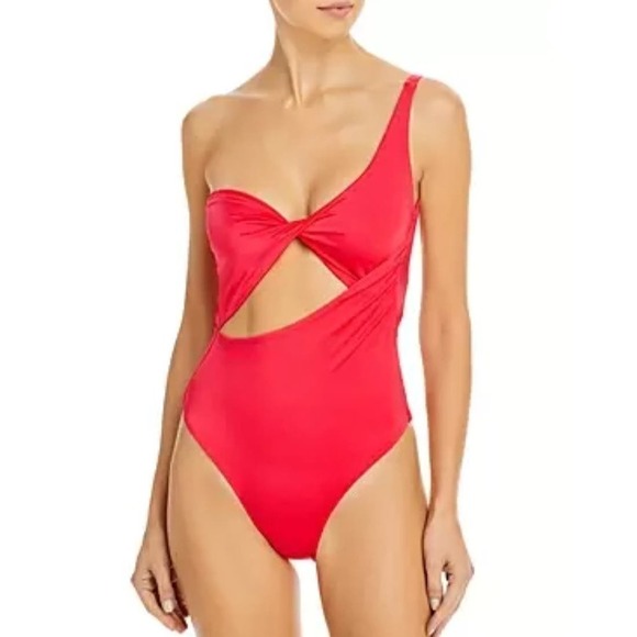 NWT Baobab Red Arrecife One Piece Swimsuit pink